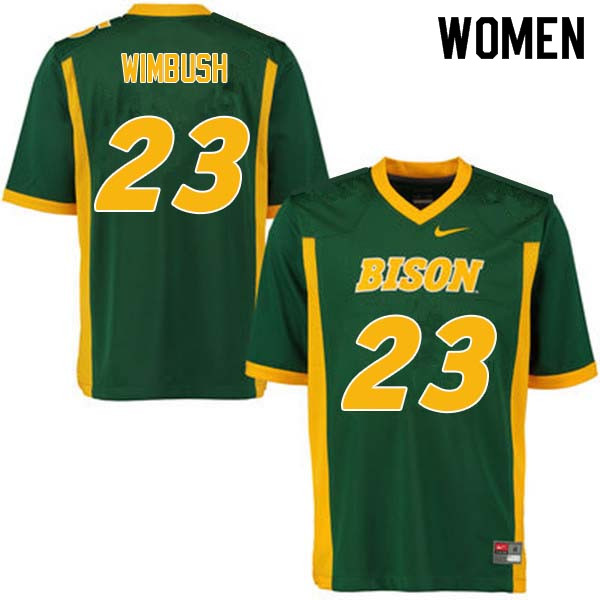 Women #23 Jaylaan Wimbush North Dakota State Bison College Football Jerseys Sale-Green